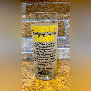 Absolut Citron Vodka Frosted Highball Glass